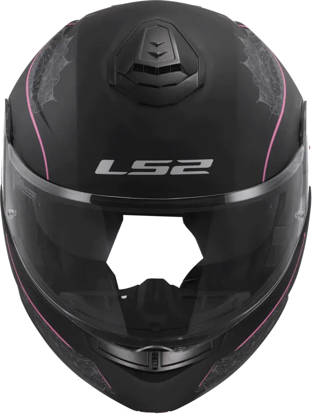 LS2 Åpningshjelm FF908 Strobe II Lux Svart/Rosa 