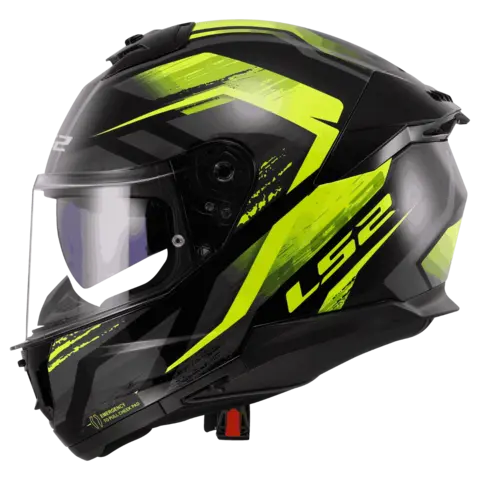 LS2 MC-Hjelm FF808 Stream II Svart/Gul