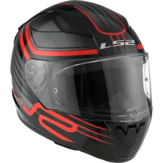 LS2 MC-Heljelm FF353 Rapid II Circuit Svart/Rød