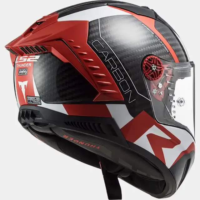 LS2 MC-Hjelm FF805 Thunder Racing Rød/Hvit 