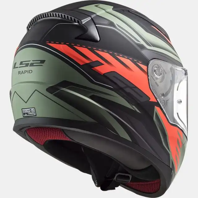 LS2 MC-Hjelm FF353 Rapid Gale Svart/Rød/Grønn 