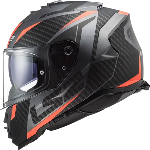 LS2 MC-Hjelm FF800 Storm II Racer Svart/Oransje