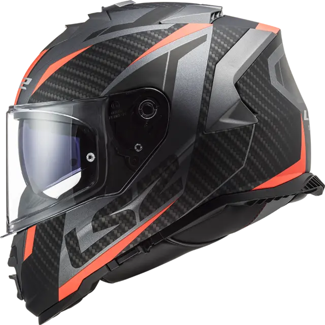 LS2 MC-Hjelm FF800 Storm II Racer Svart/Oransje 