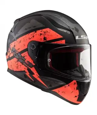 LS2 MC-Hjelm FF353 Rapid II Deadbolt Matt Svart/Oransje