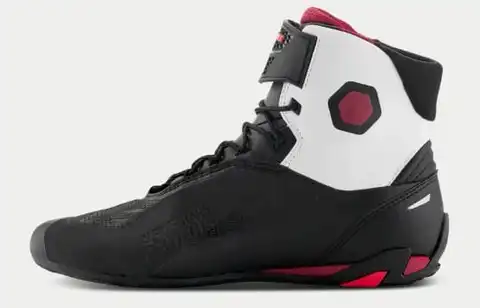 Alpinestars MC-Sko Faster 4 Svart/Mørk-Rød 