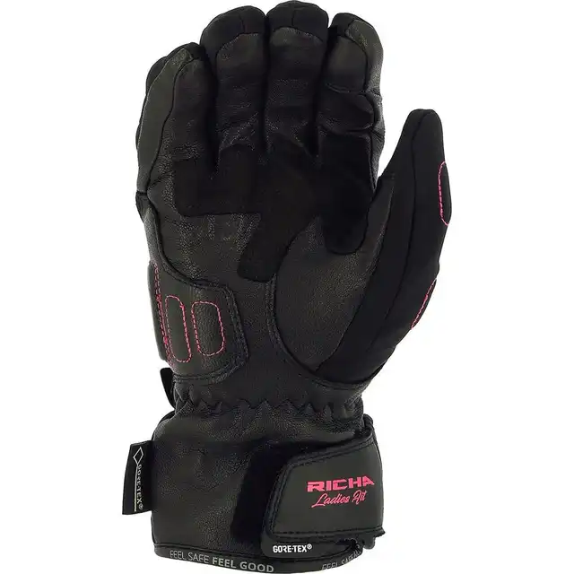 Richa Diana Dame Gore-Tex Hanske Svart/Rosa 