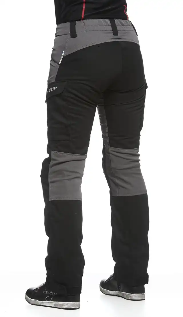 Sweep Chief Dame MC-Bukse Svart/Grå 