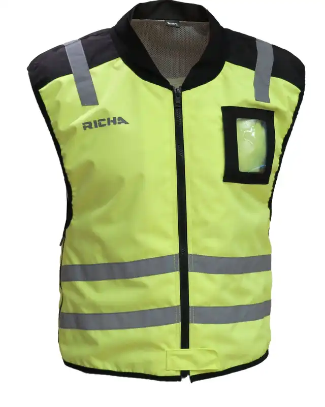Richa Sleevless Jacket Fluo/Gul m/Skole 