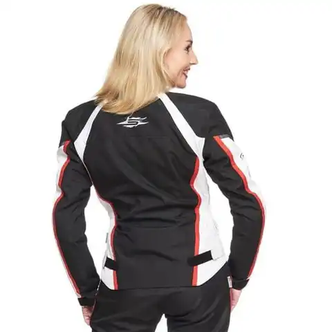 Sweep Milanese Dame MC-Jakke Svart/Hvit/Rød 