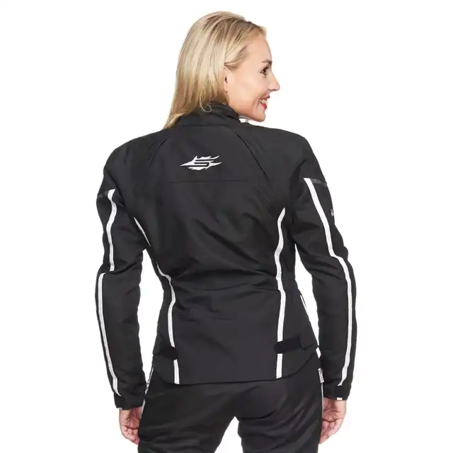 Sweep Milanese Dame MC-Jakke Svart/Hvit 