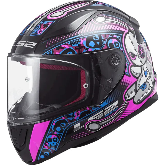 LS2 MC-Hjelm FF353 Rapid Mini Vodoo Rosa 