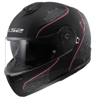 LS2 Åpningshjelm FF908 Strobe II Lux Svart/Rosa