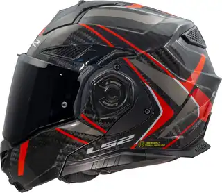 LS2 Åpningshjelm FF901 Advant X Future Carbon Svart/Rød