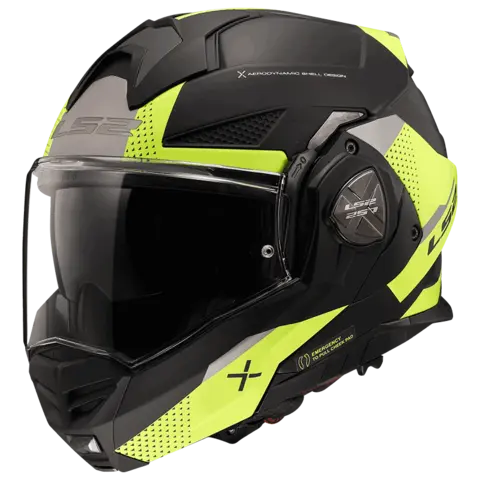 LS2 Åpningshjelm FF901 Advant X Oblivion Matt Svart/Gul