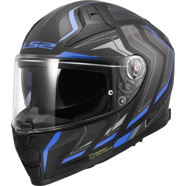 LS2 MC-Hjelm FF811 Vector II Alizer Svart/Blå 