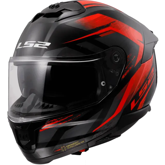 LS2 MC-Hjelm FF808 Stream II Svart/Rød 