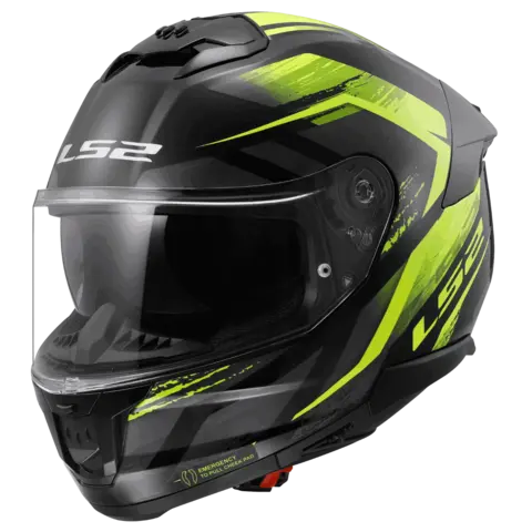 LS2 MC-Hjelm FF808 Stream II Svart/Gul
