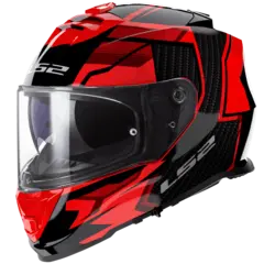 LS2 MC-Hjelm FF800 Storm II Tracker Svart/Rød