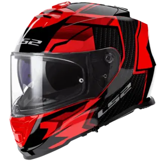 LS2 MC-Hjelm FF800 Storm II Tracker Svart/Rød