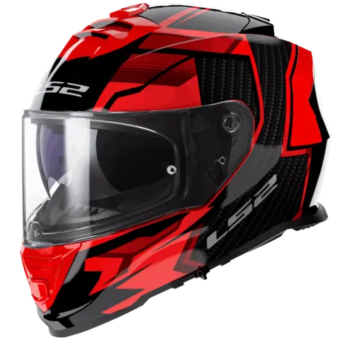 LS2 MC-Hjelm FF800 Storm II Tracker Svart/Rød