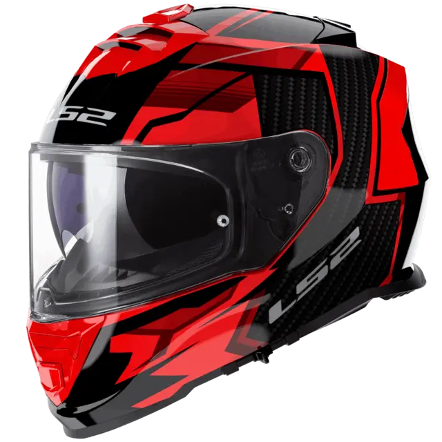 LS2 MC-Hjelm FF800 Storm II Tracker Svart/Rød 