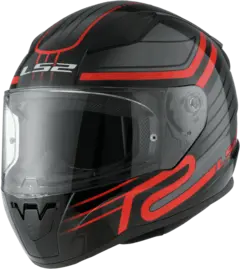 LS2 MC-Heljelm FF353 Rapid II Circuit Svart/Rød