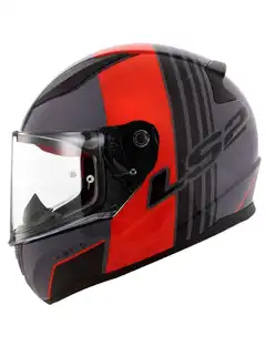 LS2 MC-Hjelm FF353 Rapid Multiply Matt Svart/Rød