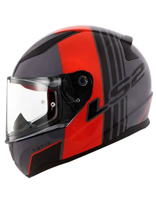 LS2 MC-Hjelm FF353 Rapid Multiply Matt Svart/Rød 