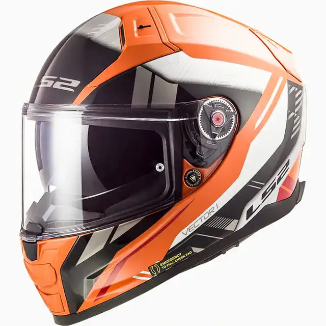 LS2 MC-Hjelm FF811 Vector II Stylus Svart/Oransje 