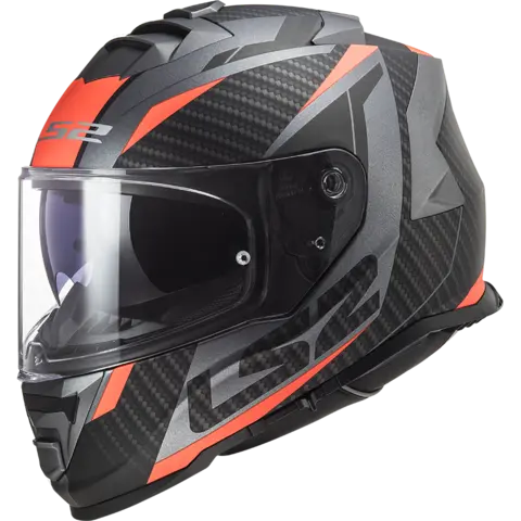LS2 MC-Hjelm FF800 Storm II Racer Svart/Oransje