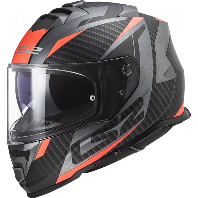 LS2 MC-Hjelm FF800 Storm II Racer Svart/Oransje 