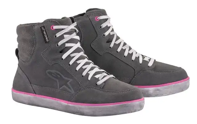 Alpinestars MC-Sko J-6 Dame WP Grå/Rosa 