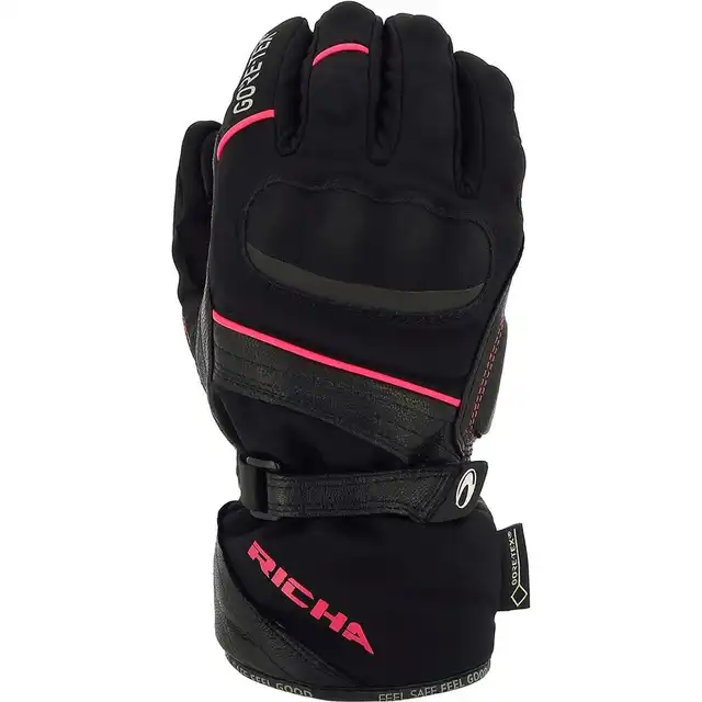 Richa Diana Dame Gore-Tex Hanske Svart/Rosa 