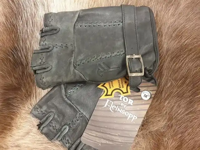 Fleinsopp skinnhansker Tor Fingerløs Svart 