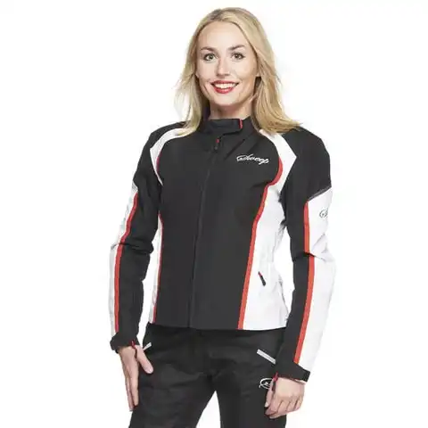 Sweep Milanese Dame MC-Jakke Svart/Hvit/Rød 