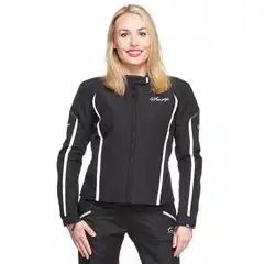 Sweep Milanese Dame MC-Jakke Svart/Hvit