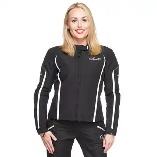 Sweep Milanese Dame MC-Jakke Svart/Hvit