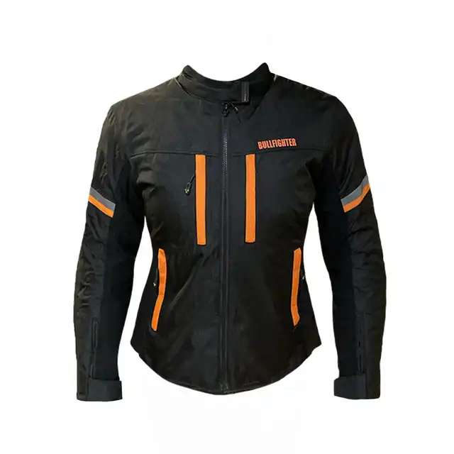 Bullfighter Trixy Dame MC-Jakke Svart/Oransje 