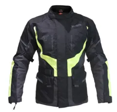 Bullfighter Journey Lang MC-Jakke Svart/Gre/Gul