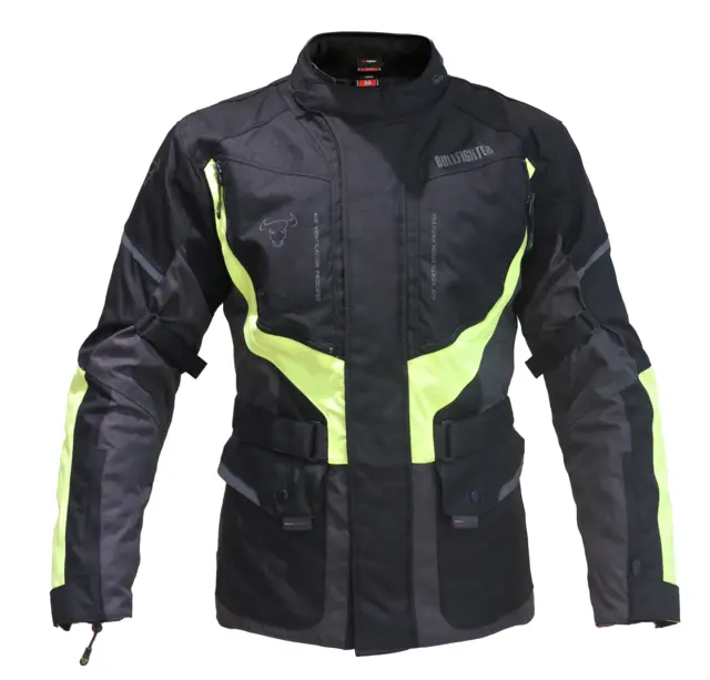 Bullfighter Journey Lang MC-Jakke Svart/Gre/Gul 