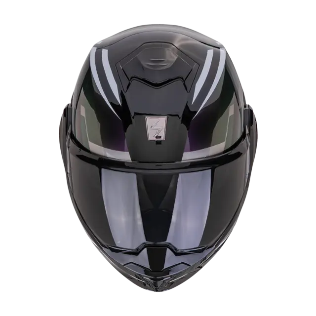 Scorpion EXO-TECH EVO FURIO Svart Flip-Back Åpningshjelm fra Scorpion 