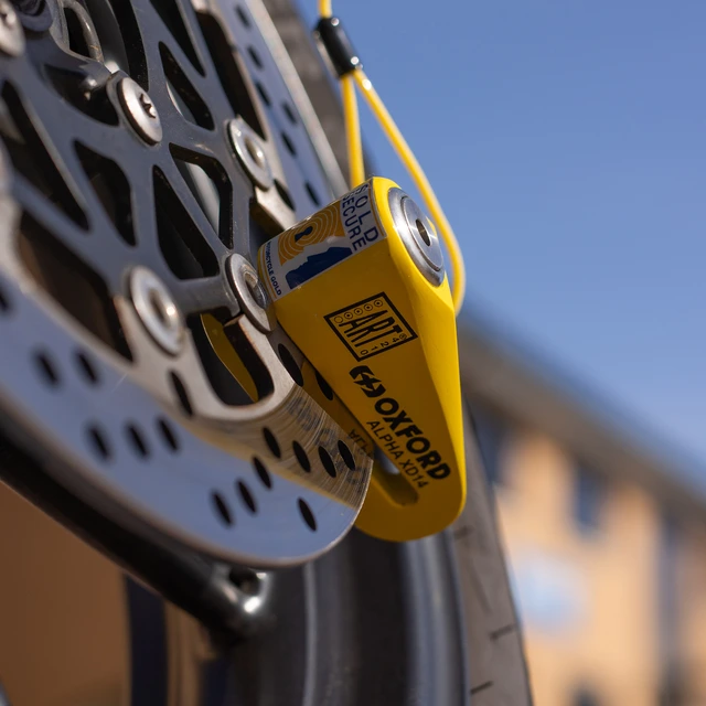 Oxford AlphaXD14Stainl.disclock(14)Ylw Alpha XD14 Stainl. disc lock(14mm)Yellow 