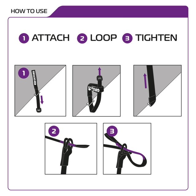 Oxford Atlas D-Ring 26 x 1.2M  (Pair) Atlas D-Ring 26mm x 1.2M Black (Pair) 