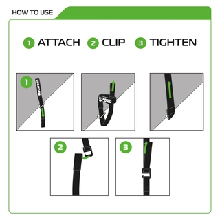 Oxford Atlas G-Hook 17 x 2.0M  (Pair) Atlas G-Hook 17mm x 2.0M Black (Pair)