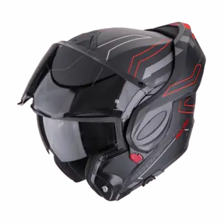Scorpion EXO-TECH EVO Svart Matt/Rød CONQUER Svart Matt/Rød