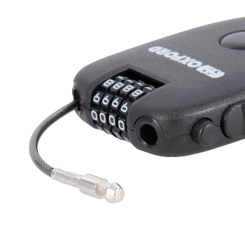 Oxford Retractable Comb.  Lock 75cm Retractable Comb. Cable Lock 75cm Black 