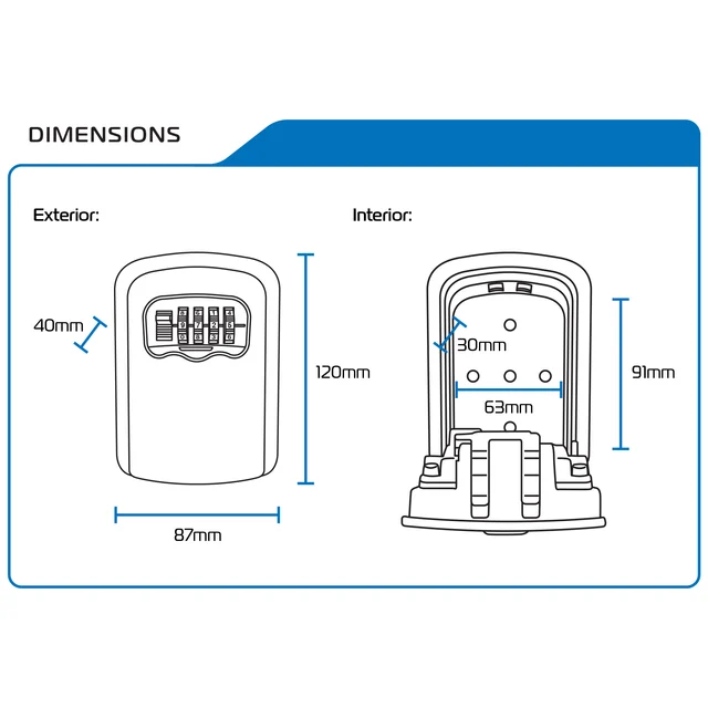 Oxford Key Safe Sikker og god nøkkelboks fra Oxford 