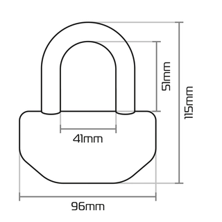 Oxford Boss46 Disc Lock -16mm Shackle Boss46 Disc Lock -16mm Shackle