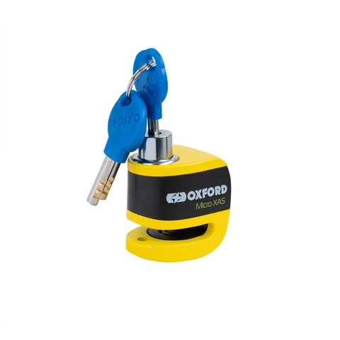 Oxford Micro XA5 Disc Lock Yellow/Black Micro XA5 Disc Lock Yellow/Black