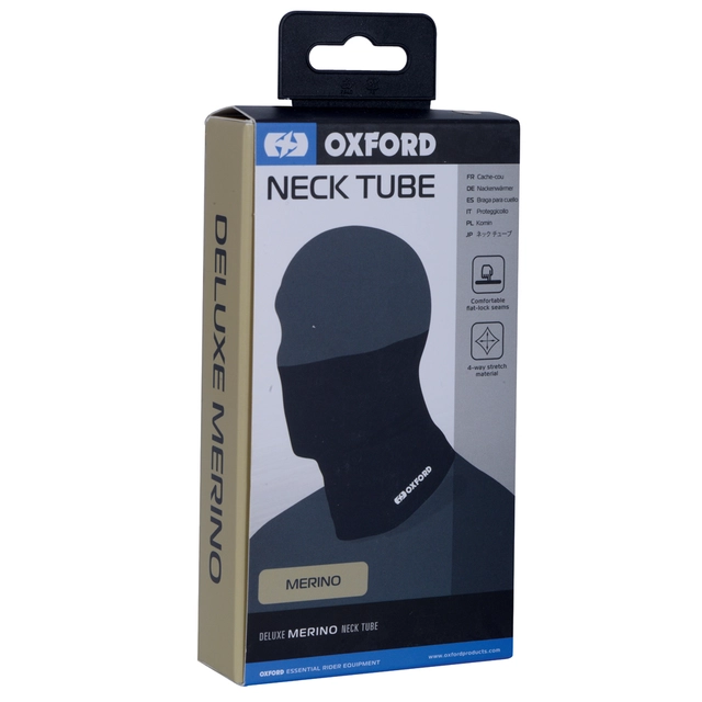 Oxford Deluxe Neck Tube Merino Blk Deilig halsvarmer i Merinoull fra Oxford 